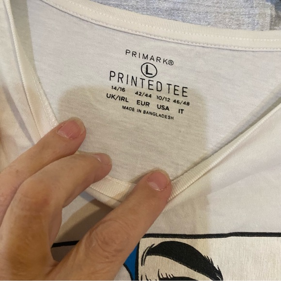 Primark t shirt, SZ XL, fair condition, WOW OMG, pop tee shirt. See pics - Picture 3 of 7